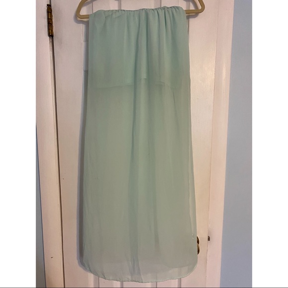 Mint Green Double Slit Skirt | Size 2 - Picture 1 of 2
